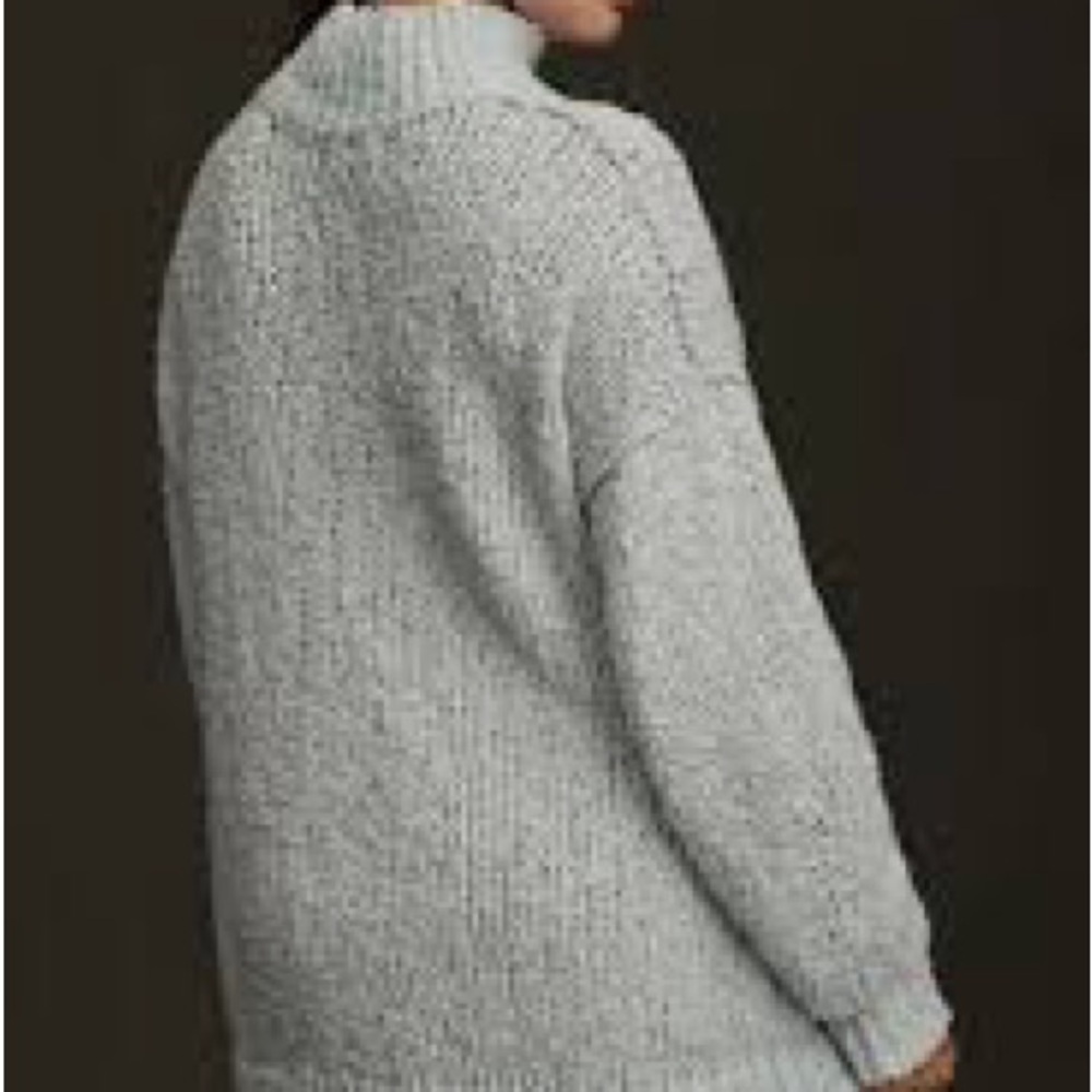 Anthropology OVERSIZED Cotton Mock Neck Sweater NWOT* like size small* - Picture 5 of 12